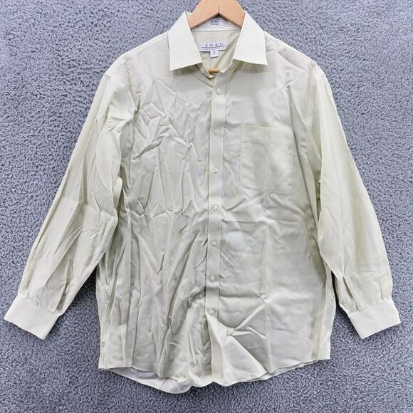 Other - ENRO Dress Shirt Mens 16-32/33 Key‎ Lime Non-Iron Cotton Long Sleeve Button-Up